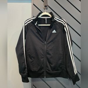 Adidas Black Jacket with White Accents